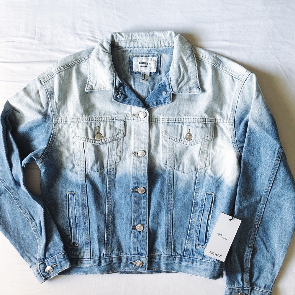 Forever 21 Dip Dye Denim Jacket